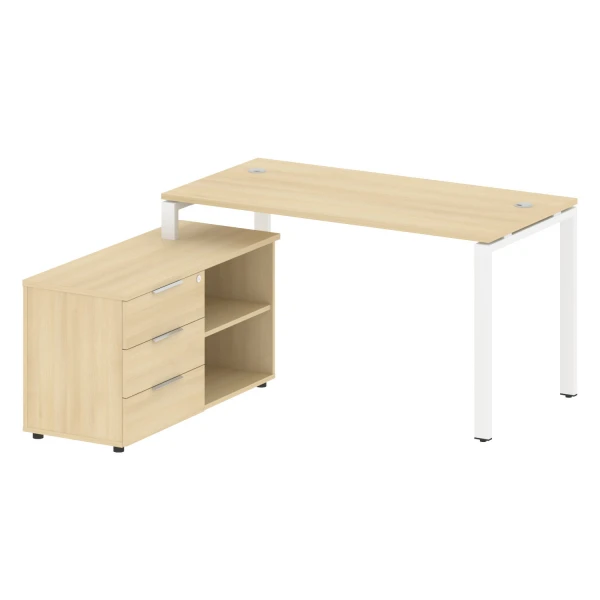 Рабочая станция с опорной тумбой левая Б.РС-СТС-2.3 Л. Фото 1