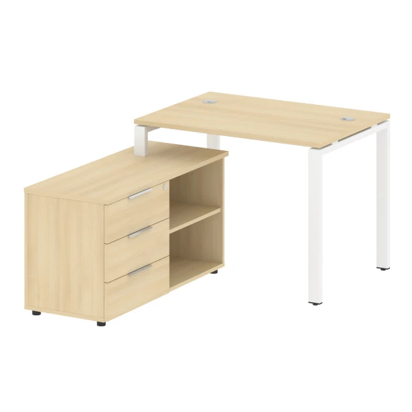 Рабочая станция с опорной тумбой левая Б.РС-СТС-2.1 Л. Фото 1