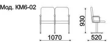 Секция 2-х местная, каркас - Белый София (2-х местн.). Фото 1