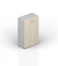 Шкаф 80х44х118см для документов (2 двери, 2 полки, ручки - хром) EMMS562. Фото 1