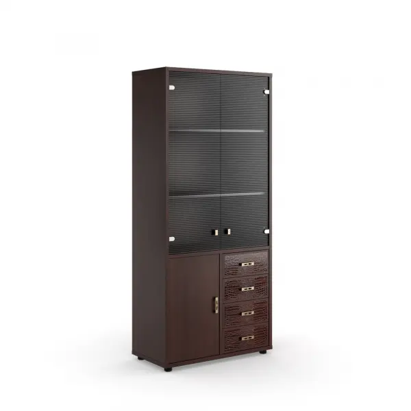 Шкаф для бумаг с кожаными вставками TORINO MNZ19350501. Фото 1