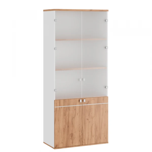 Шкаф для бумаг со стеклом (стекло без рамы) TES38150121. Фото 1