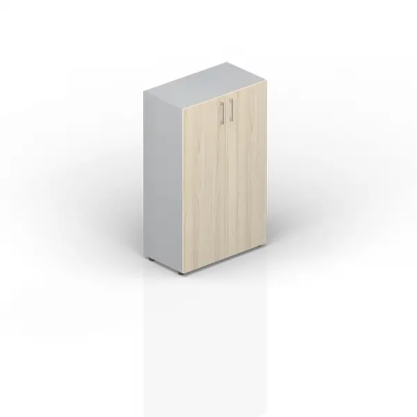 Шкаф для документов (2 двери, 2 полки, ручки - хром) EMMS562. Фото 1