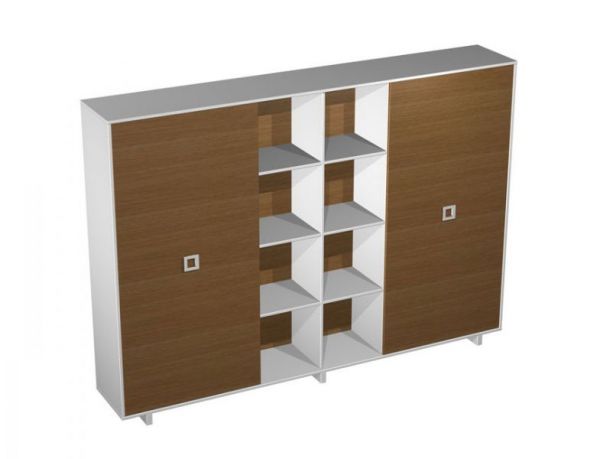 Шкаф-купе комбинированный высокий (одежда- документы-документы)