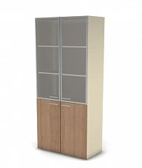 Шкаф MDF с прозрачным стеклом 5 уровней с замком 49H032.410.1. Фото 1