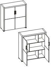 Шкаф средний PE2C130. Фото 1