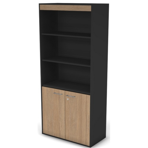 Шкаф-стеллаж широкий с замком