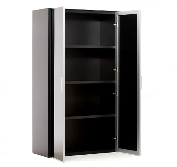 Шкаф для бумаг, 2 двери LIB2/899 + LIBW/899 BLACK GLASS. Фото 1