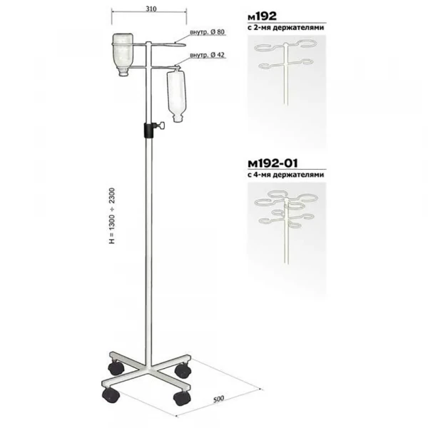 Штатив для вливаний М192-01. Фото 1