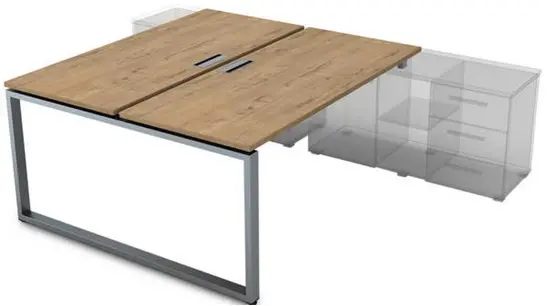 Стол системы Бенч, сдвоенные, на 2 рабочих места, для крепления на тумбу СПБ-О.979. Фото 1