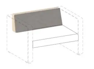 Спинка для двухместного дивана Бриф БФ СП 2. Фото 1