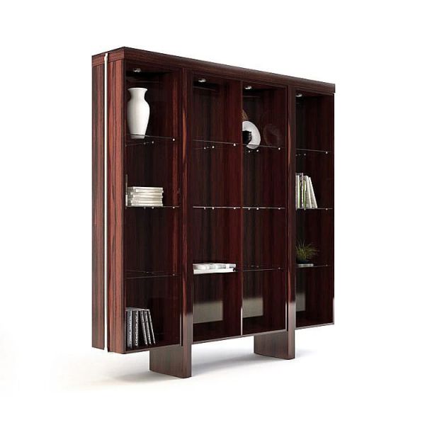 Стелаж со стеклянными полками