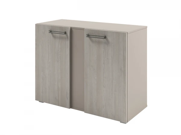 Стеллаж с планкой низкий с дверьми D-75. Фото 1