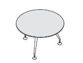 Стол для переговоров круглый, ножки крашенные
