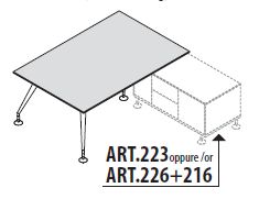 Стол для переговоров, ножки хромированные