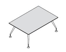 Стол для переговоров, ножки хромированные