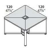 Стол для переговоров, ножки хромированные 146614. Фото 1