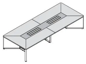 Стол для переговоров, ножки хромированные 146650. Фото 1
