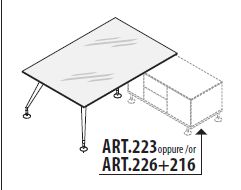 Стол для переговоров, ножки хромированные