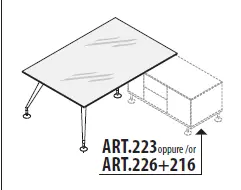 Стол для переговоров, ножки крашенные 156418. Фото 1