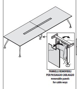 Стол для переговоров, ножки крашенные