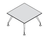 Стол для переговоров, ножки крашенные