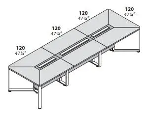 Стол для переговоров, ножки крашенные 146567. Фото 1