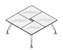 Стол для переговоров, ножки крашенные