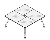 Стол для переговоров, ножки крашенные 156445. Фото 1