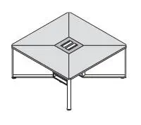 Стол для переговоров, ножки крашенные 146548. Фото 1