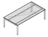 Стол для переговоров, стеклянная столешница