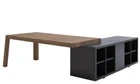 Столы для руководителя без передней панели и с приставным модулем глубиной 600 мм T013. Фото 1