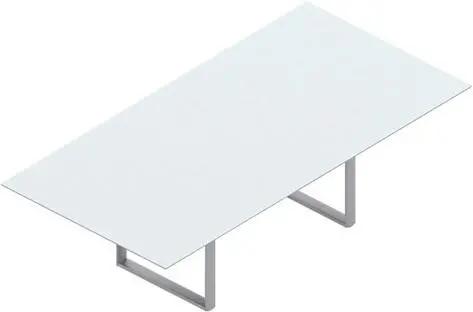 Стол для совещаний, стеклянная столешница OC240V. Фото 1