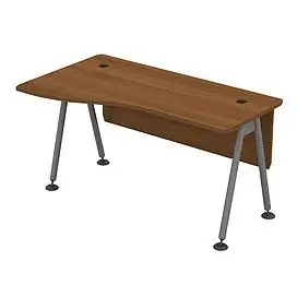 Стол эргономичный левый (металлокаркас МА) с экраном ДСП 0158. Фото 1