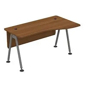 Стол эргономичный правый (металлокаркас МА) с экраном ДСП 0157. Фото 1