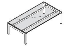 Стол кофейный, стеклянная столешница