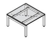 Стол кофейный, стеклянная столешница