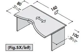 Стол левый 177838. Фото 1