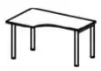 Стол на H-каркасе левый ER05.0910. Фото 1