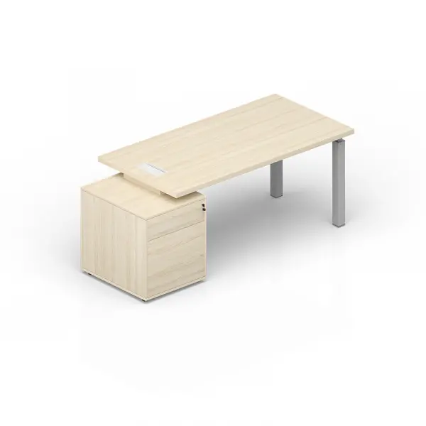 Стол на опорной тумбе 3 ящика (левый) BV210T3G. Фото 1