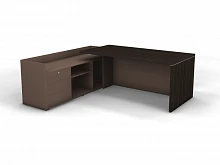 Стол на опорной тумбе без накладных фасадов левый SN13.2119L. Фото 1