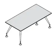 Стол, ножки крашенные 156304. Фото 1