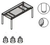 Стол переговорный с цельной столешницей S7176. Фото 1