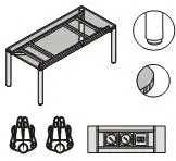 Стол переговорный с цельной столешницей S7168. Фото 1
