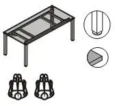 Стол переговорный с цельной столешницей S7265. Фото 1