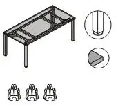 Стол переговорный с цельной столешницей S7275. Фото 1