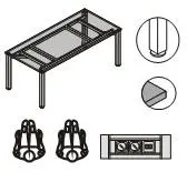 Стол переговорный с цельной столешницей S7167. Фото 1