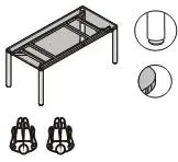 Стол переговорный с цельной столешницей S7166. Фото 1