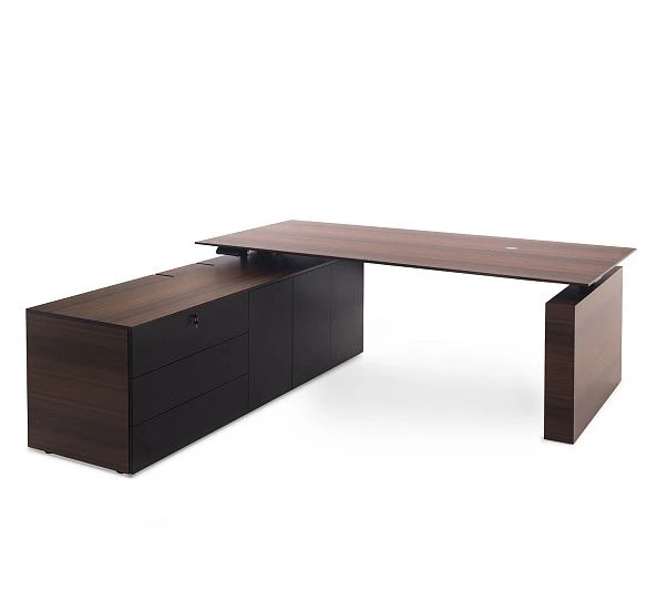 Стол письм. с тумбой SX ЭВКАЛИПТ МОРЕН/ЧЕРН 110 103 ECL BL. Фото 1