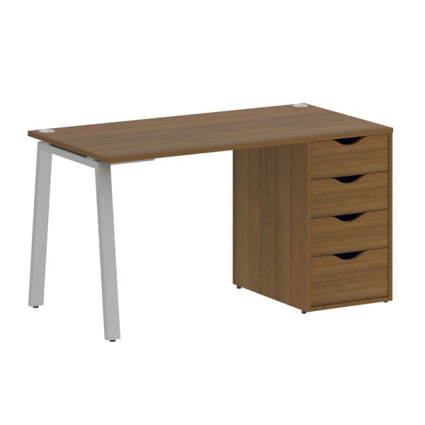 Стол письменный А-образный с тумбой (4 ящика) VR.SP-3-98.4.A. Фото 1